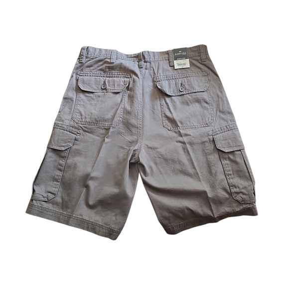 St. John's Bay Men's Cargo Shorts - Gray - Picture 3 of 5